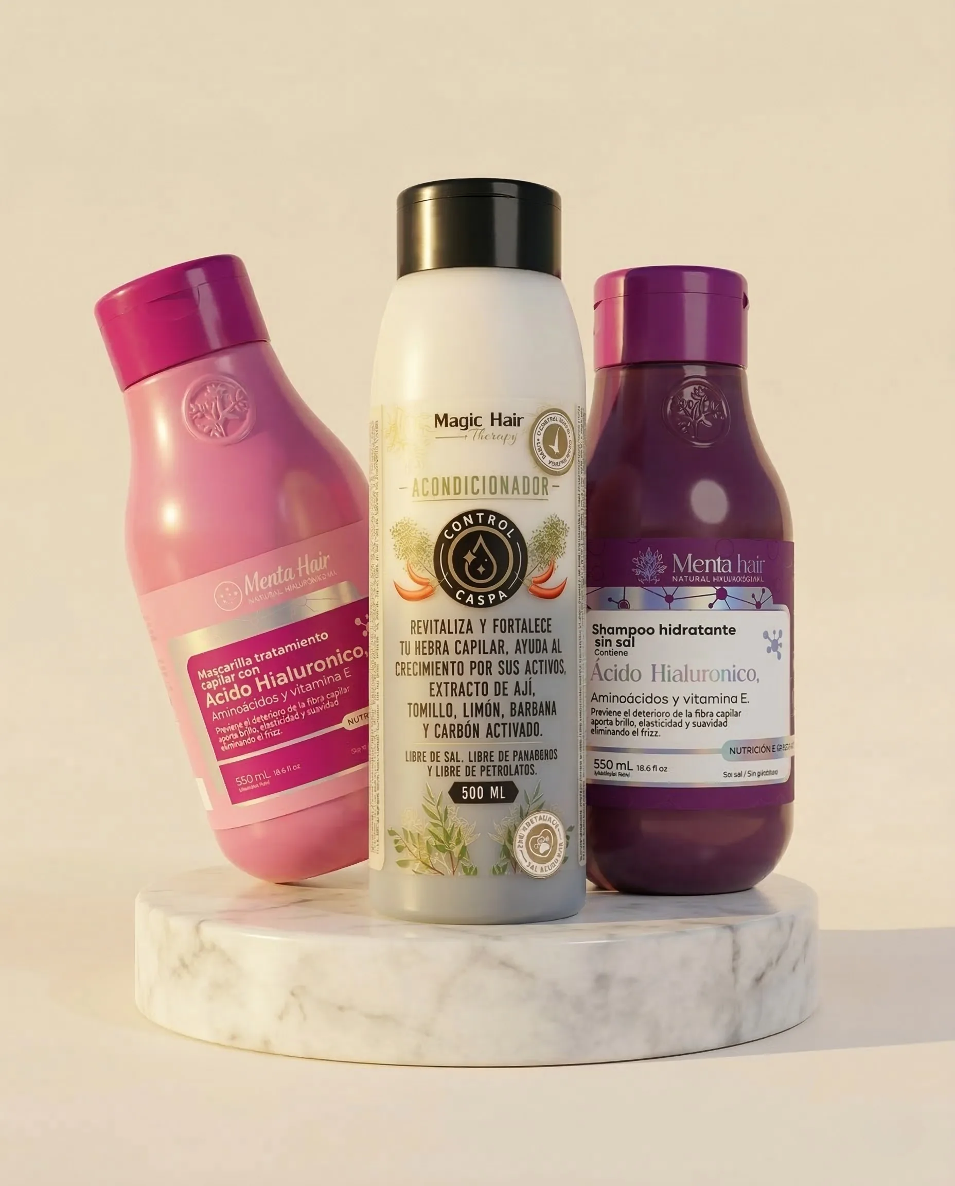 Bodegon capilar para rutina de glow